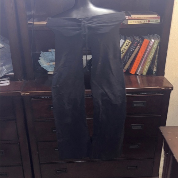 Planet gold Navy blue tie front rhinestone  'Wanted' pants medium - Picture 5 of 6